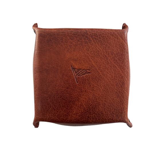 Peter Millar Valet Tray Catchall Brown Desk Organizer - Picture 7 of 9